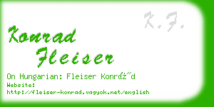 konrad fleiser business card